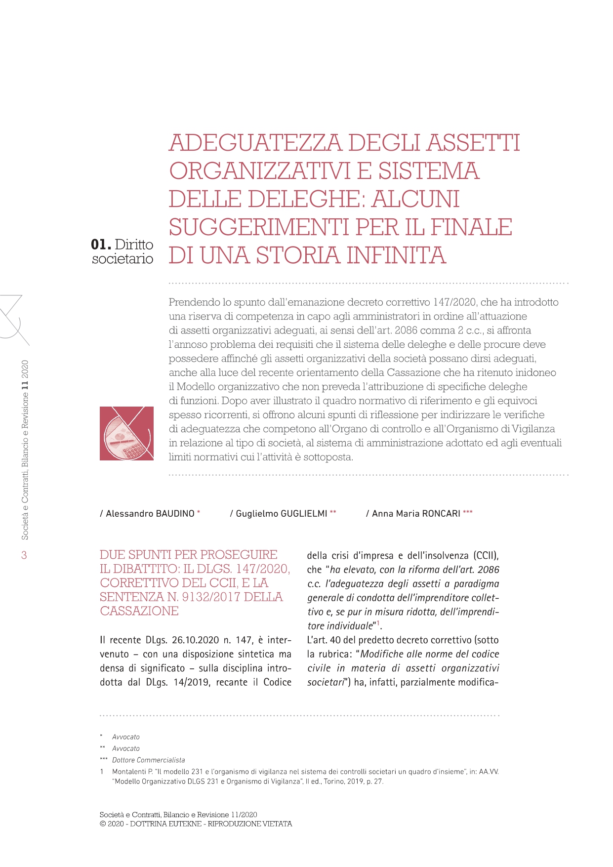 ARTICOLO: Adeguatezza Degli Assetti Organizzativi E Sistema Delle ...